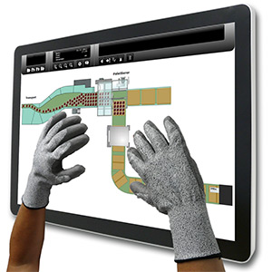 Monitor für Bedienung mit dicken Handschuhen