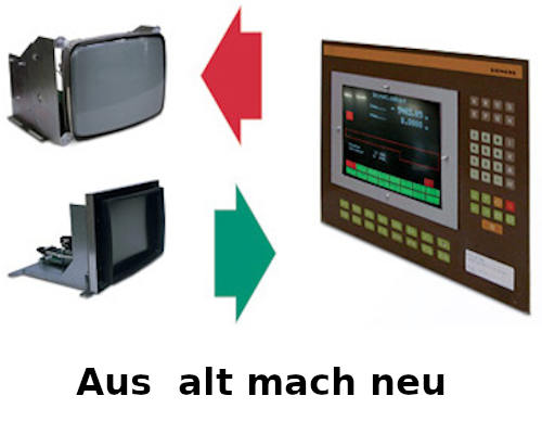 Replacement monitors for controls (CNC, milling, etc.)