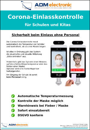 Corona Schule Zutrittskontrolle